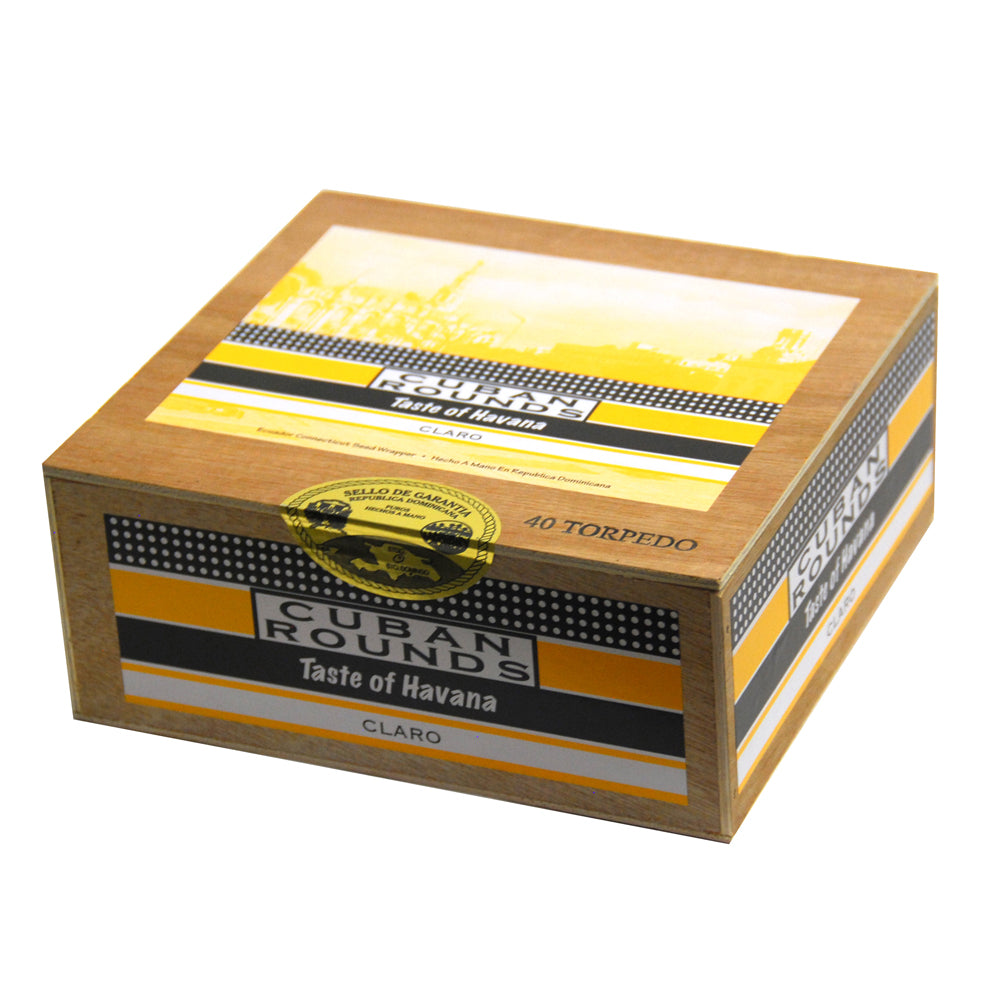 Cuban Rounds Torpedo Claro (Connecticut) Cigars Box of 40